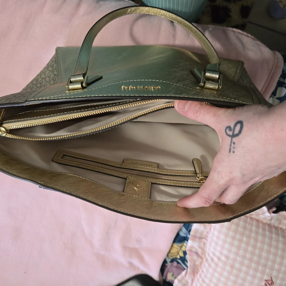 Michael Kors Gold Leather Bag